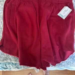 LuLaRoe Women's Deep Red Athletic Shorts